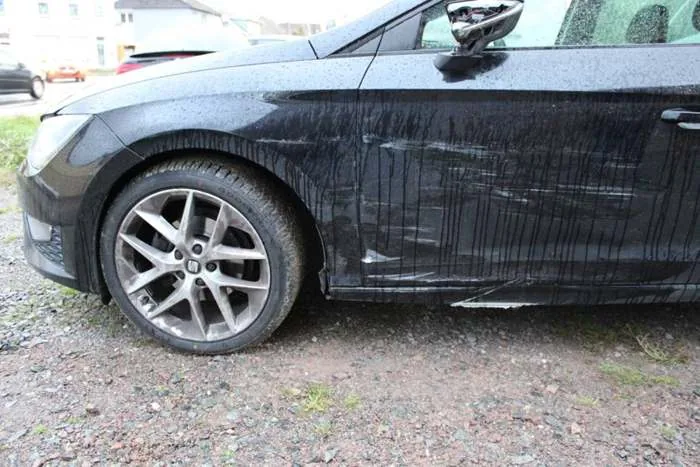 Streifschaden Seat Leon mit Fremdlackantragung